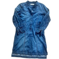 Madewell Denim Shirt Dress Long Sleeve Button-Up Casual Chic XS Fall Staple
