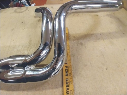 2 Into 1 Exhaust Pipes Chrome 4" Billet Tip FXST Softail Harley Motorcycle New - Picture 6 of 10