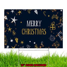 Merry Christmas Happy Holiday Xmas Season Winter Decoration Yard Sign Design C2