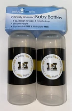 Baby Fanatic NCAA Missouri Tigers Baby Infant Bottle BPA Free Set Of 2 NIP