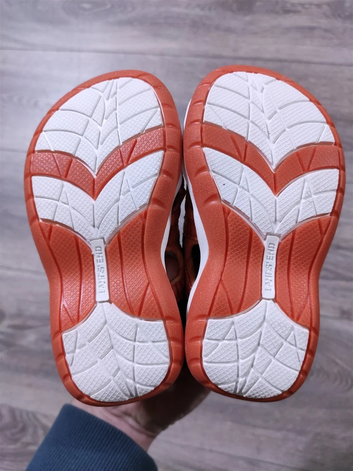 Sandalia de agua Lands End niños pequeños 7 azul naranja punta cerrada zapatos de agua niños Foto 4 de 4