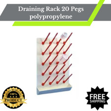 Drying Rack 20 Peg Polypropylene Wall Mount Lab Glassware Dryer
