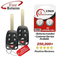 2 For 2011 2012 2013 2014 Honda Odyssey Keyless Uncut Remote Car Key Fob Alarm