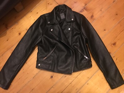 primark black faux leather jacket