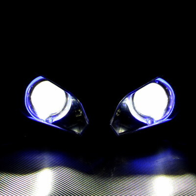 Blue demon angel eye headlight assembly for kawasaki ninja 250 300
