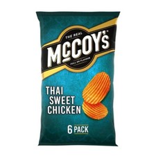 24 Packs - 4 X Multipacks Mccoy's Thai Sweet Chicken Crisps (6X25g) - Tracked