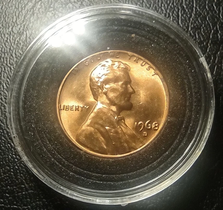 1968 D Lincoln Memorial Cent Denver Mint Red Uncirculated With Rim Error - Image 4 of 4