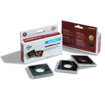 6 Pack Lighthouse 31mm Quadrum Intercept Square Snaplock Half Dlr Coin Holders