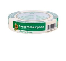 Duck General Purpose Masking Tape Regular Strength Beige 0.94" W x 60 Yds