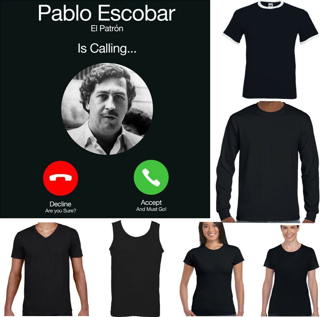 Pablo Escobar Camiseta el Patron Es Llamando Divertido Narcos TV Show Droga
