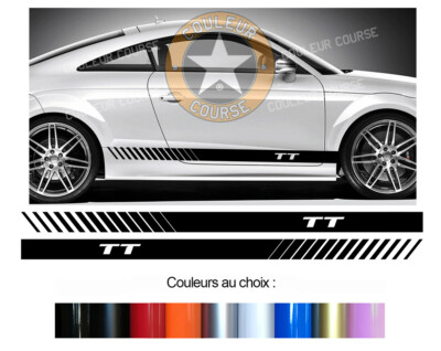 2 X SEITENSTREIFEN FÜR AUDI TT SPORT RACING AUFKLEBER STICKER BD500-83