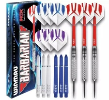 WINMAU Barbarian Pro 22 g Professional Tungsten Style Darts with Flights and ...
