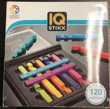 SmartGames IQ Stixx Stacking Travel Game with 120 Challenges for Ages 7 - Adult