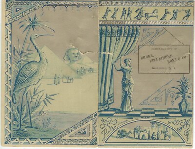 c1880s Rochester New York Burke, Fitz Simons, Hone & Co Parisian Novelties card