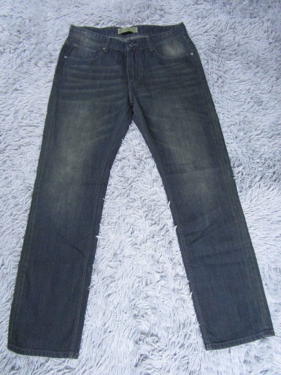 Postage Jeans Mens 32 32x30 Black Medium Wash Slim Premium Denim