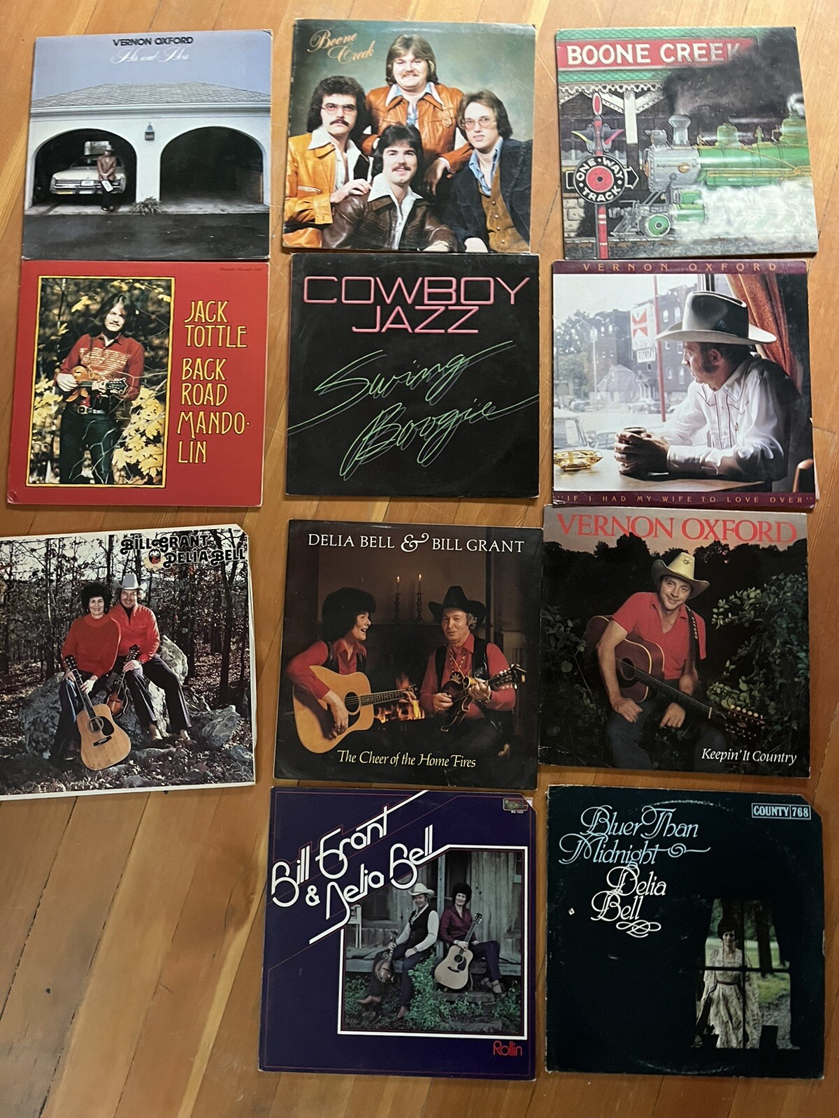 Rounder Records Country Bluegrass Small Lot Of Vinyl Records Vernon Oxford-image
