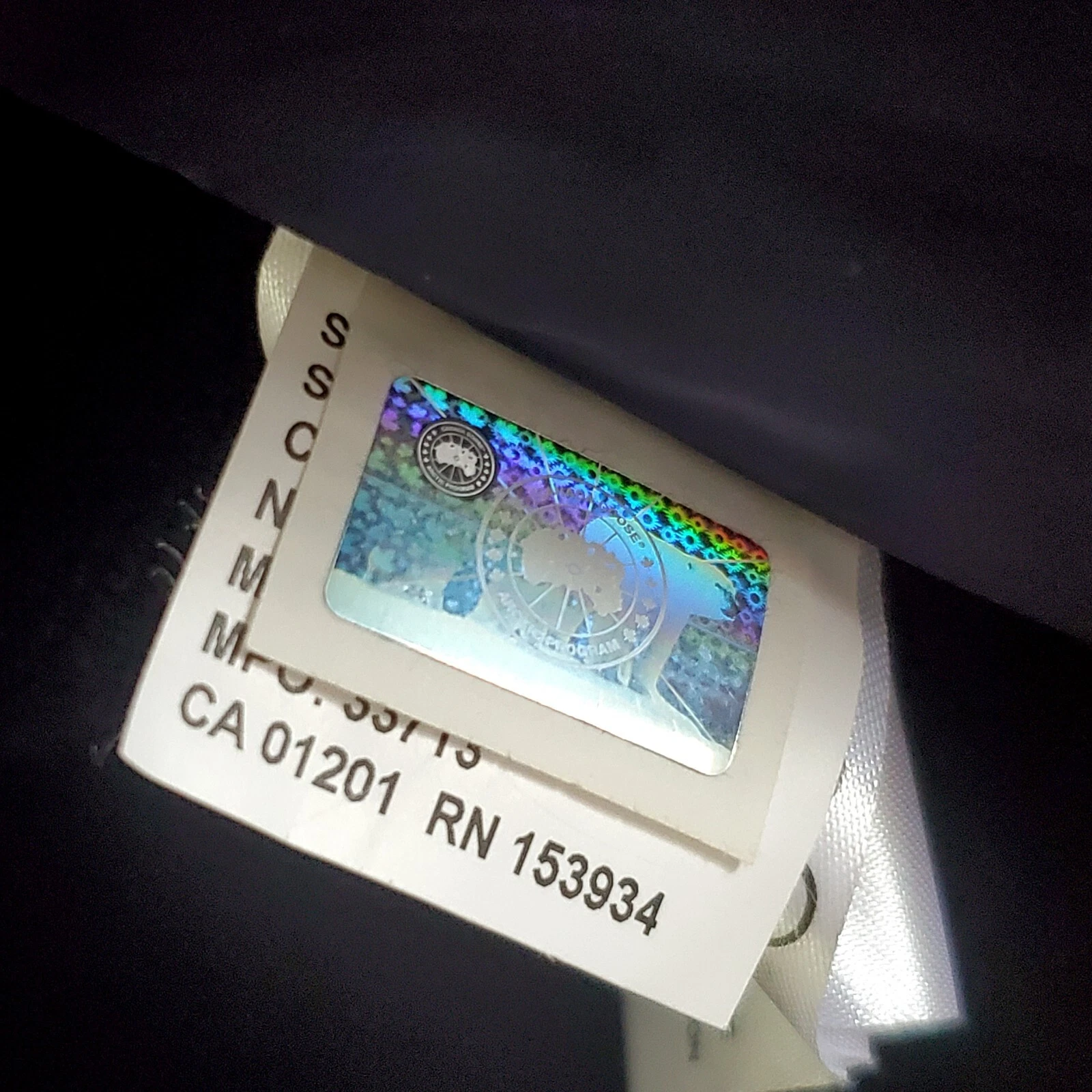 Felpa con cappuccio ponte a vento autentica Canada Goose donna lana lavorata a maglia blu navy etichetta nera