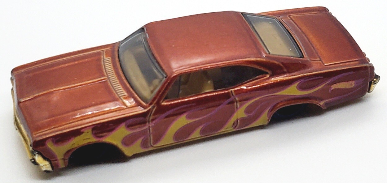 2014 HOT WHEELS WORKSHOP '65 CHEVY IMPALA COPPER DIECAST 3 1/8" CAR W/ ORANGE