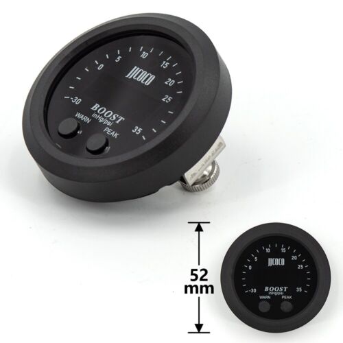 Uviversal Ultra-Thin 52mm -30~35psi Digital Electronic Turbo Boost Gauge Meter - Picture 1 of 8