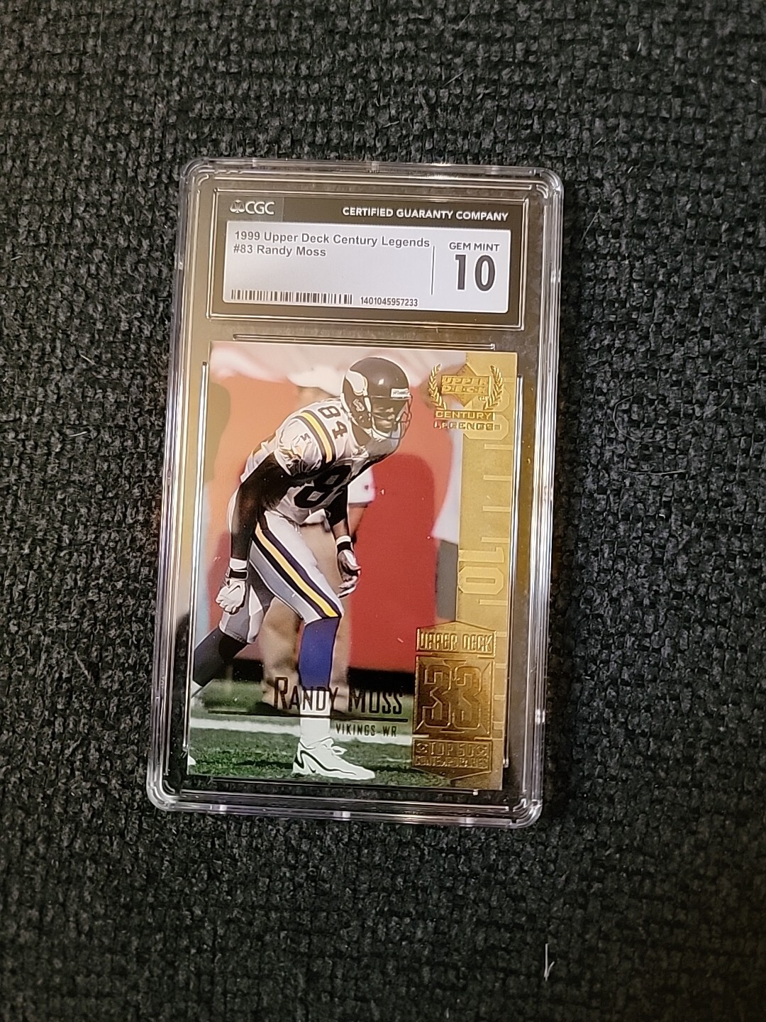 1999 Upper Deck Century Legends Football Randy Moss #83 - CGC 10- GS135