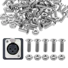 100 Pcs D-Series Panel Screws & Nuts Kit, M5 x 8mm Stainless Steel, Rack Mount