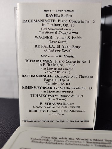 Turn On with the World's most Sensuous Music, Bolero, Cassette, 1978, Moss Music - Picture 12 of 12