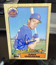 1987 Topps SIGNED IN PERSON Dave Magadan #512 “MINT” AUTO New York Mets ROOKIE