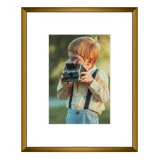 , 8x10 Bronze Aluminum Picture Frame - Set of 1 - Ideal for Displaying 5x7 Ph...