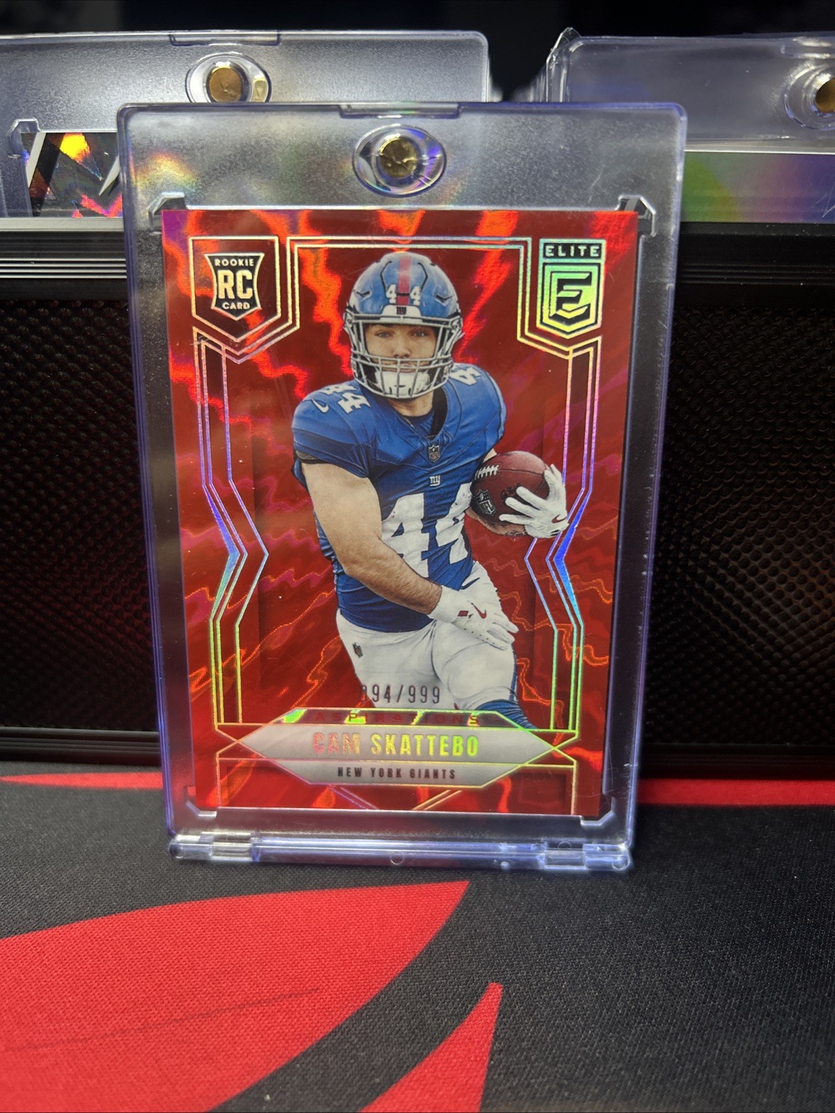 2025 Panini Donruss Elite Rookies Cameron Skattebo #153 Aspirations Shimmer /999