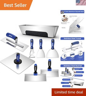 Multi-Functional Drywall Tool Set: Aluminum Hawk, Finishing Trowel & Scrapers