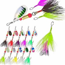 Aboda Rooster Tail Fishing 18 Oz Kit 10 Spinners With 16 Interchangeable Aboda Rooster Tail Fishing 18 Oz Kit 10 Spinners With 16 Interchangeable