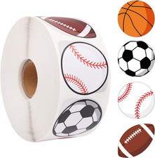 1200Pcs Sports Ball Stickers for Kids - Basketball, Soccer, Baseball, Football