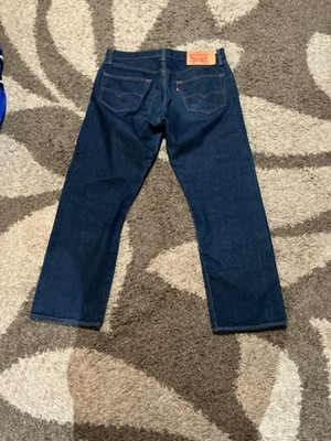 Levi's Men's 501 34x30 Original Straight Fit Jeans - Dark Wash