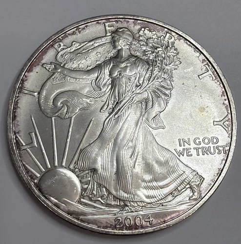 2004 American Eagle Walking Liberty Silver One Dollar Coin 1 oz .999 Fine Silver