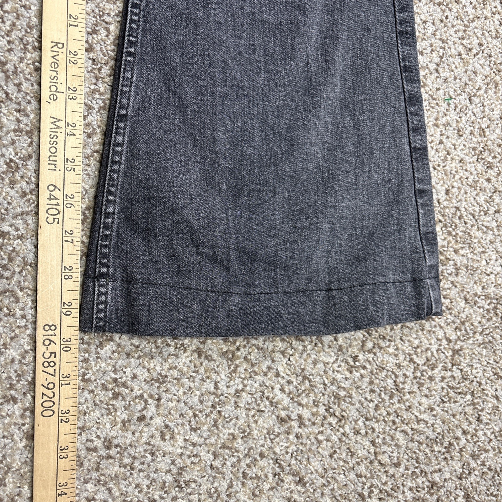 WE THE FREE High Rise Curvy Bell Bottom Jeans 32 Faded Black Fits 31 X 29.5 - View 10