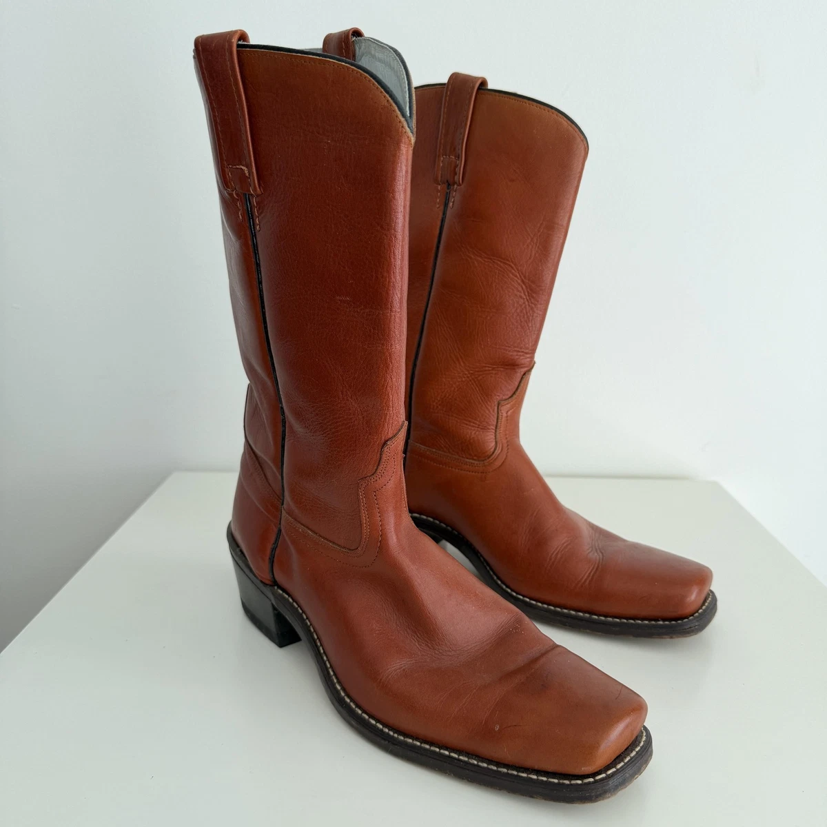 Vintage Sears campus leather boots 8.5 mens Sears Brown Boots for Men | Mercari main image 2