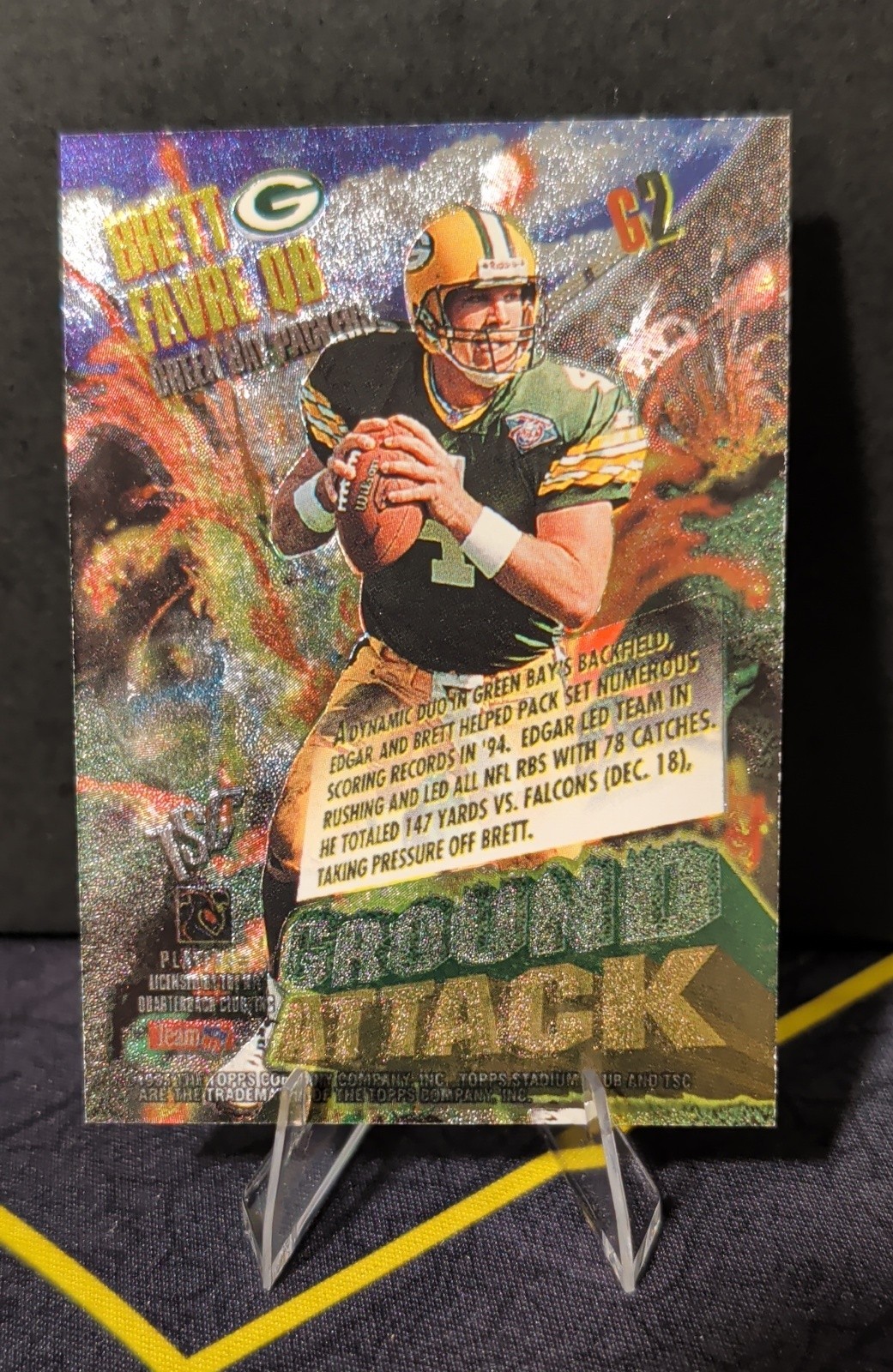 Brett Favre & Edgar Bennett #G2 Members Only 1995 Topps Stadium Club - Packers