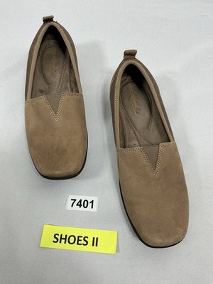 Womans New Natural Souls By Naturilizer Slip On Flats 9 M Tan Round Toe