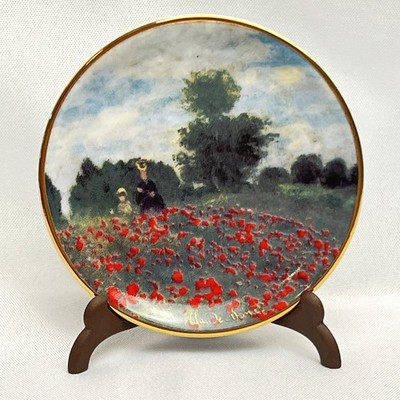 Goebel Artis Orbis Miniature Plate Monet  Fleurs de Pavot  Vintage Collectible