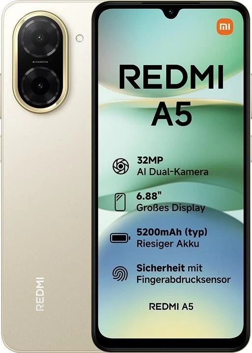 Smartphone Xiaomi Redmi A5 4/128GB 4G 6.88" Gold Oro Dual Sim Garanzia 24 Mesi