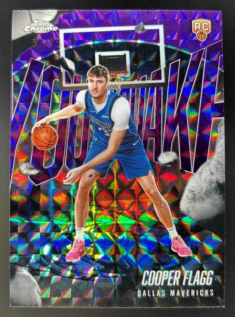 2025-26 Topps Chrome Cooper Flagg Youthquake Geometric Purple Refractor /75 RC