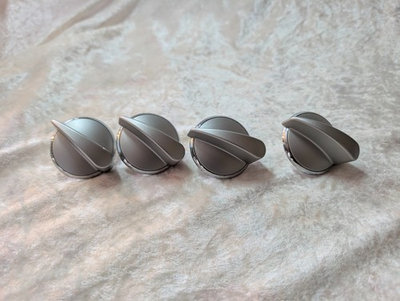 #ad #ad Set of 4 GE Washer Dryer Control Knob 175D5212 WH01X10305 Gray Silver $27.99