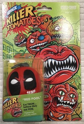 ATTACK OF THE KILLER TOMATOES RED FOOL DEADPOOL SDCC EXCLUSIVE INACTION FIGURE