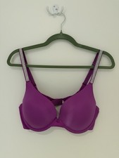 Padded T-shirt Purple 36D Bra with Embezzled Straps