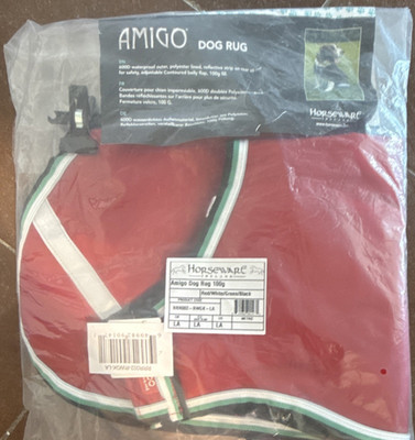 Horseware Amigo Dog Rug 100g Waterproof Reflective Red Labrador Size L