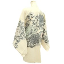 10685D1 Silk Vintage Japanese Kimono Haori Jacket Chrysanthemum