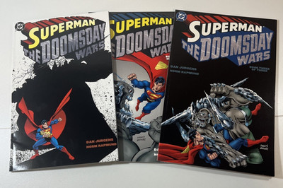 Superman The Doomsday Wars #1, 2, & 3 COMPLETE SET! DC Prestige Format Comics