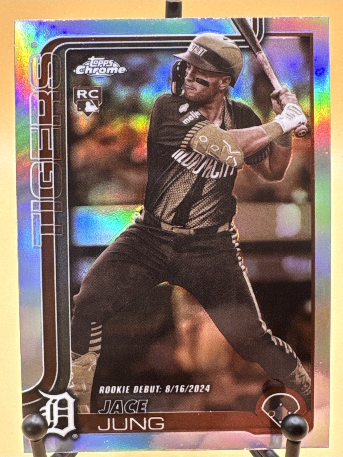 2025 Topps Chrome Update Series Sepia Refractor Jace Jung #USC121 Tigers RC