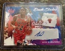 2022-23 Panini Court Kings Brush Strokes #BR-ADC Ayo Dosunmu Pink /8 Auto 2nd Yr