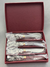 Rare ARTHUR COURT Grape Grapevine 4 Spreaders Aluminum Stainless New in Box